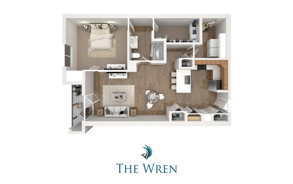 London - 1 bedroom floorplan layout with 1 bathroom and 951 square feet